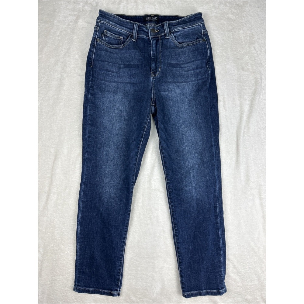 Judy Blue Jeans Womens 9/29 Blue Cropped Slim Blue High Rise Denim